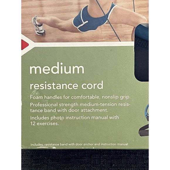 Embark Resistance Cord/Band Medium Tension w/Exercise Manual& Door Anchor - Picture 6 of 7
